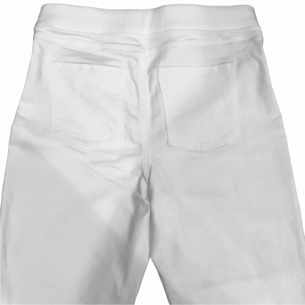 SPANX White High Rise Pull-On Skinny Legging Jeans Shape Stretch Denim Size- L - Picture 6 of 16
